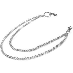 Caiyao Punk Men Wallet Waist Chain Stainless Steel Metal Double Pants Chain Personality Men Boys Women Jewelry