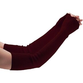 Women's Cashmere Warm Long Fingerless Gloves Winter Arm Warmer