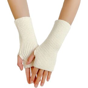 Women Winter Warm Knit Fingerless Gloves Thumb hole Knitted Wrist Arm Warmers Mittens in Kuwait