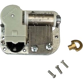 Pursuestar You are My Sunshine Tiny Wind Up Music Box Movement, 18 Note Yunsheng Clockwork Musical Mechanism with Key Screws for DIY Music Boxes Replacement