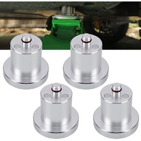 RULLINE Jack Lifting Jack Pad Lift Point Adapter with Magnetic and Easy to Hold on Corner Compatible with Rivian R1T R1S -4 Pack with Storage Aluminum