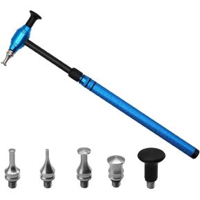 Dent Repair Device, Car Dent Repairing Tool Telescopic Aluminum Alloy Hammer with 5 Knock Down Heads Paintless Dent Removal Tool Set