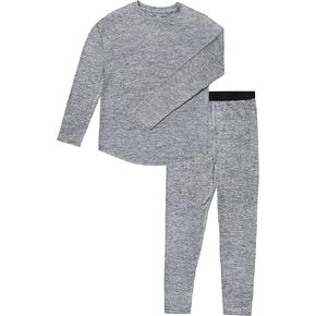 Fruit of the Loom boys Performance Thermals Underwear Set, Charcoal Heather, 4-5