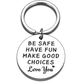 Valentine Stuffer for Teens Boy Girl Son Daughter Gifts from Mom, Christmas Gifts for Teenager Boys Girls Birthday Valentine Graduation Gifts for Him Her Drive Safe Keychain Easter stuffer for Teens
