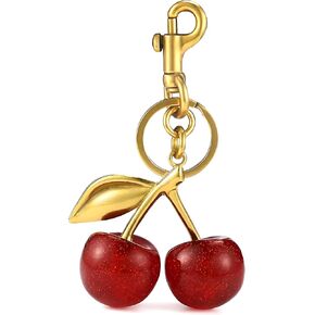 Cherry handbag charms, cherry keychain accessories, wallet charms Luggage charms.