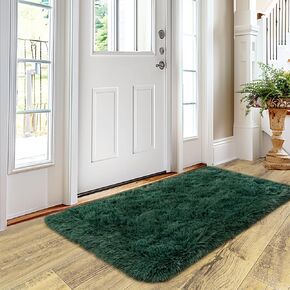 Super Soft Fluffy Rug for Living Room Bedroom, Modern Shaggy Rug Fuzzy Kids Rug for Living Room, Plush Indoor Nursery Classroom Home Decor Bedside Rug with Non-Slip Bottom, Teal Blue, 4 X 6 Feet