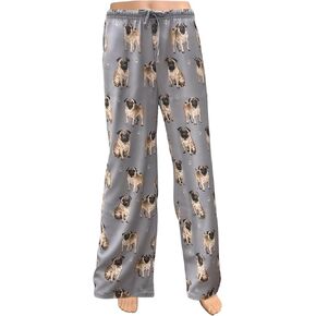 Collections Etc E & S Imports Women's Pug Dog Lounge Pants - Pajama Pants Pajama Bottoms - Medium