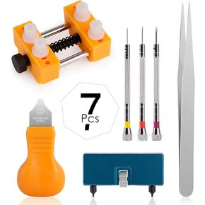 Watch Battery Replacement Tool Kit for Watch Back Case Remover and Opener, yellow, CSUS-GJ-02