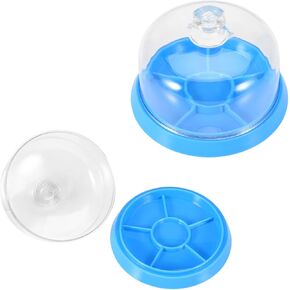 Joyzan Watch Movement Dust Cover, Plastic Watches Sheet Cover Moistureproof 6 Slots Anti Dust Tray Storage Box Holder Tray Hardware Part Container Component Watchmakers Repair Spare Kit Accessory Tool