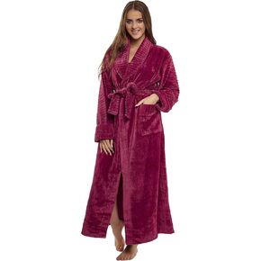 HOC Women's Ribbed Shawl Collar Chenille Robe