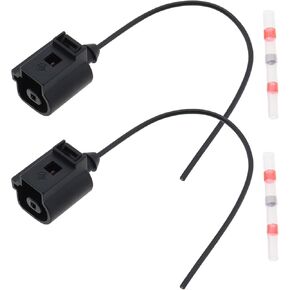 2pcs 1 Pin Oil Pressure Sensor Plug Connector Pigtail 1J0973081 Compatible with Audi Compatible with Porsche Compatible with Volkswagen 98-2016