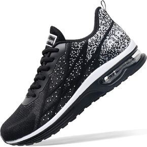 Autper Mens Air Athletic Running Tennis Shoes Breathable Sport Gym Workout Jogging Walking Sneakers (Blackwhite Size 11.5wide)