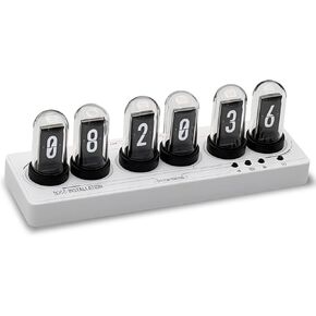 JoFomp Nixie Tube Clock Kit, IPS Color Screen Desk Digital Clock, Glow Tube Nixie Clock with Web Control/WiFi Accurate Timing/Custom Dial/6 Digital Alarm Clocks/12 Pictures/Ambient Light Regulate
