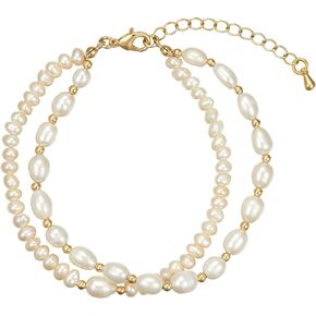 سوار اللؤلؤ 6 ملم سلسلة اللؤلؤ المختارة بعناية 18 كيلو مطلية بالذهب حساسة خمر Y2k مجوهرات هدايا للأم النساء الفتيات in Kuwait