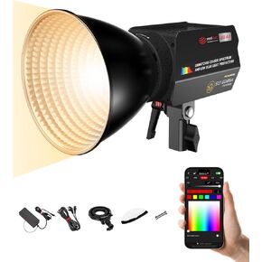 IFOOTAGE SL1 200BNA 200W Bi-Color COB LED Video Light,Standard Bowens Mount Point Source Output Continuous Lighting,APP Control,for Studio Camera Photography Live Streaming