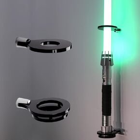 WANLIAN lightsaber stand lightsaber wall mount lightsaber display stand wall mount acrylic lightsaber display bracket compatible with most lightsabers – including screw hardware (black)