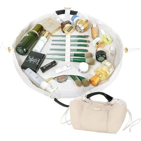 Drawstring Makeup Bag Organizer (Black)