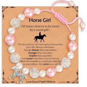 Horse/Axolotl Gifts for Girls Women, Charm Bracelet Horse Stuff Who Loved Horse/Axolotl Christmas Birthday Jewelry Gifts