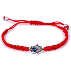 Red String Kabbalah Evil Eye Charm Bracelets for Protection and Luck Adjustable Hand-Woven Red Cord Thread Friendship Bracelet Amulet Jewelry (red eye)