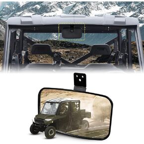 SAUTVS UTV XL Center Rear View Mirror for Polaris Ranger 1000 570 900/Honda Pioneer 1000, Wider Convex RearView Mirror for Polaris Ranger XP 1000 570 900 Crew/Honda Pioneer 1000 2015-2025 Accessories