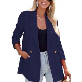 ARTFREE Womens Casual Blazer Button Lapel Long Sleeve Work Business Fashion Blazers Jackets Outfits with Pockets
