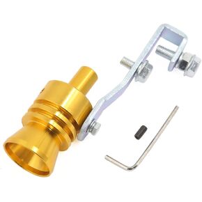 uxcell Universal Golden Tone Turbo Sound Whistle Muffler Exhaust Pipe Simulator Whistler L