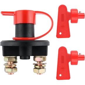 Battery Disconnect Switch,Waterproof Battery Cut Off Switch 12V-24V with 2 Keys,Universal Battery Isolator Switch Battery Kill Switch for Car Truck Marine ATV RV