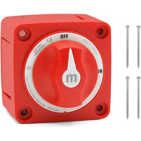Battery Switch 12-48V Power Cut Master Switch Master Battery Disconnect Switch for Car Vehicle RV and Marine Boat (On/Off) (Black)