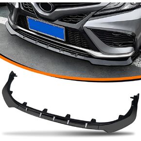 Front Bumper Lip Fit for 2018-2024 Toyota Camry LE SE XSE XLE Hybrid,Glossy Black Car Front Splitter Spoiler Lip for 8th Gen Camry