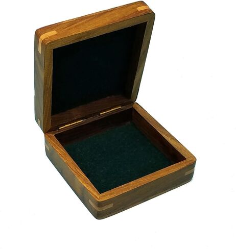 الاستنساخ العسكري الحرب العالمية الثانية Lensatic البوصلة | بوصلة جيب نحاسية عتيقة محفورة مخصصة | حقيبة جلدية اختيارية أو صندوق من الخشب الصلب in Kuwait