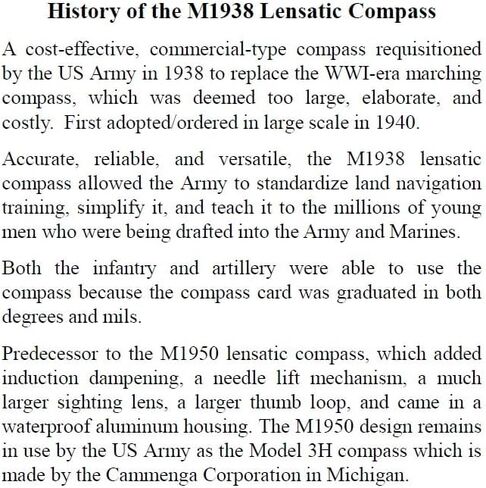الاستنساخ العسكري الحرب العالمية الثانية Lensatic البوصلة | بوصلة جيب نحاسية عتيقة محفورة مخصصة | حقيبة جلدية اختيارية أو صندوق من الخشب الصلب in Kuwait