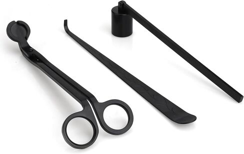 Candle Wick Trimmer, go deep into The Candle to Cut Spent Chips, Allow The Cleaner to Burn and Prevent Smoke buildup (Black-3 in 1) in Saudi Arabia