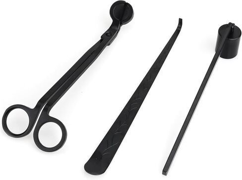 Candle Wick Trimmer, go deep into The Candle to Cut Spent Chips, Allow The Cleaner to Burn and Prevent Smoke buildup (Black-3 in 1) in Saudi Arabia