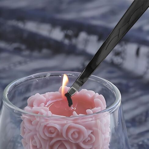 Candle Wick Trimmer, go deep into The Candle to Cut Spent Chips, Allow The Cleaner to Burn and Prevent Smoke buildup (Black-3 in 1) in Saudi Arabia