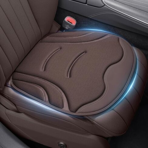 HOLDCY 2Pcs Car Seat Cushion – Ergonomic Comfort, Breathable Material, and Universal Fit, Anti-Slip Bottom for Secure Fit – Ideal for Cars, Office Chairs, and Long-Haul Trucks (Brown) in Kuwait