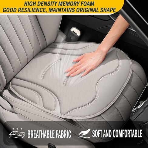 HOLDCY 2Pcs Car Seat Cushion – Ergonomic Comfort, Breathable Material, and Universal Fit, Anti-Slip Bottom for Secure Fit – Ideal for Cars, Office Chairs, and Long-Haul Trucks (Brown) in Kuwait