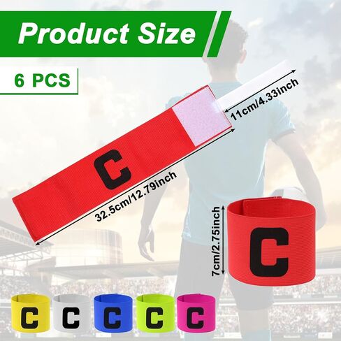 4 Pcs Soccer Captain Armband Adult, Elastic Protective Arm Bands Football Gear, Armband for Adult Team Training in Saudi Arabia