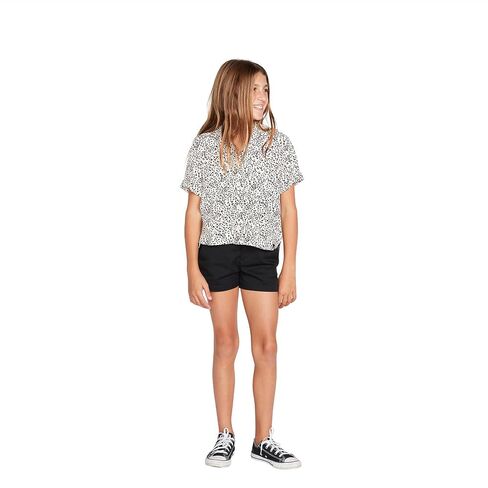 Volcom Girls' Can't Be Tamed Short Sleeve Button Down Shirt in Saudi Arabia