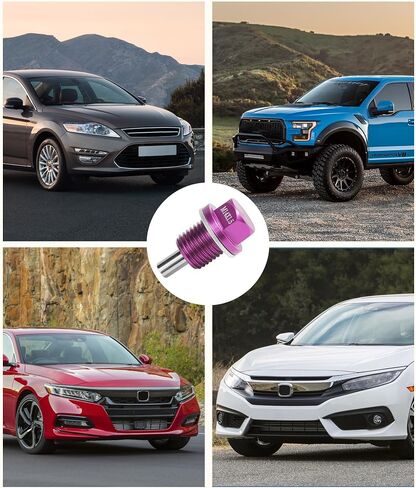 Oil Drain Plug,M14x1.5 Oil Plug,Magnetic Oil Drain Plug,Oil Pan Drain Plug,Car Accessories Engine Oil Drain Plug,Automotive Replacement Engine Oil Drain Plugs,Suitable for Most Cars (Purple) in Saudi Arabia