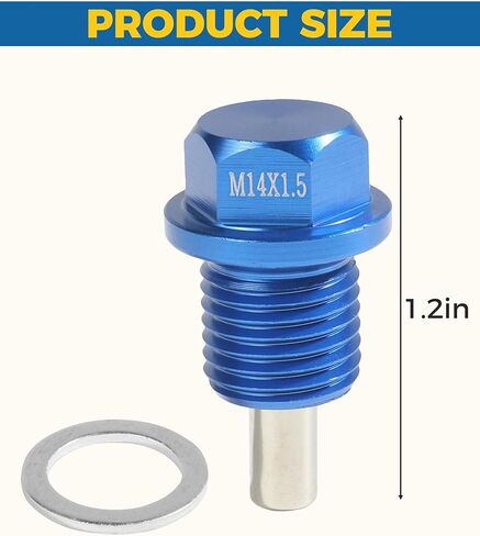 Oil Drain Plug,M14x1.5 Oil Plug,Magnetic Oil Drain Plug,Oil Pan Drain Plug,Car Accessories Engine Oil Drain Plug,Automotive Replacement Engine Oil Drain Plugs,Suitable for Most Cars (Purple) in Saudi Arabia