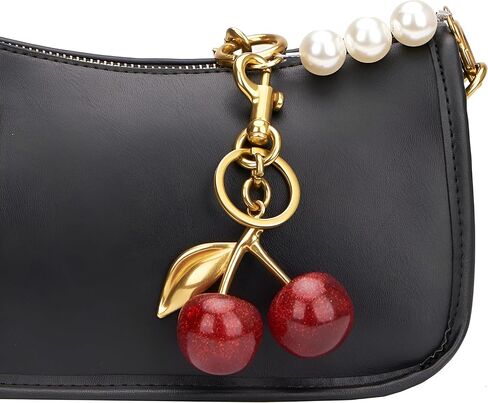 Cherry handbag charms, cherry keychain accessories, wallet charms Luggage charms. in Saudi Arabia