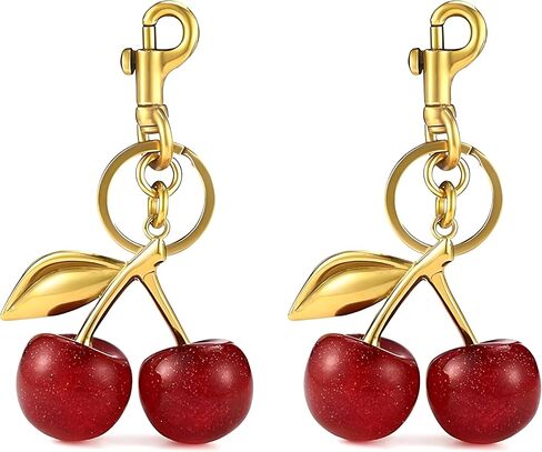 Cherry handbag charms, cherry keychain accessories, wallet charms Luggage charms. in Saudi Arabia