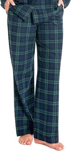 Nutria المرأة الفانيلا بيجامة السراويل منقوشة القطن لينة ناعم PJ قيعان صالة دافئة النوم الشتاء ملابس خاصة مع جيوب D06 in Kuwait