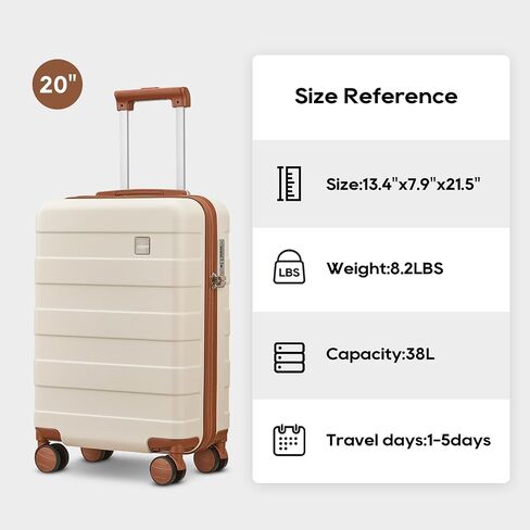imiomo Carry on Luggage 22x14x9 Airline Approved, Hardside 20 Inch Carry-on Suitcases with Spinner Wheels and TSA Lock in Saudi Arabia