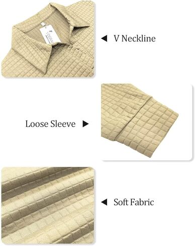 Womens Plus Size Sweatshirts Lapel Collar Casual Long Sleeve Tunic Tops in Kuwait