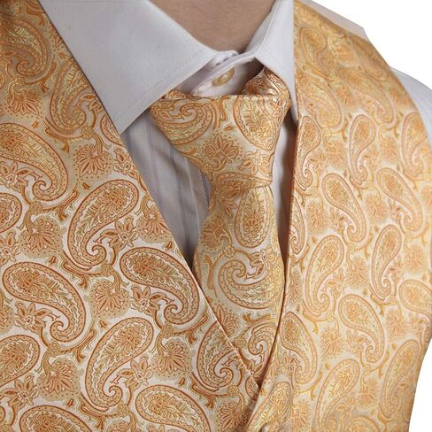 Epoint Men's Fashion Series Pattern Microfiber Dress Tuxedo Vest Neck Tie Set Mens in Saudi Arabia