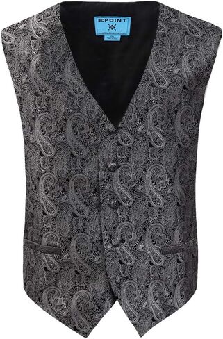Epoint Men's Fashion Series Pattern Microfiber Dress Tuxedo Vest Neck Tie Set Mens in Saudi Arabia