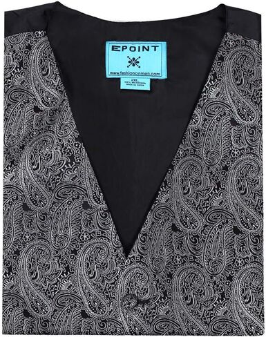 Epoint Men's Fashion Series Pattern Microfiber Dress Tuxedo Vest Neck Tie Set Mens in Saudi Arabia