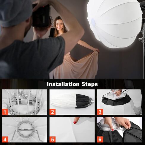 Soonpho Softbox Lighting Kit, Octagon Softbox Photography Lighting Kit with Softbox 22Inch/55cm (2 Pack), 85W 3000-6000K Remote Control LED Lighting Bulds, Studio Lights for Video Recording in Saudi Arabia