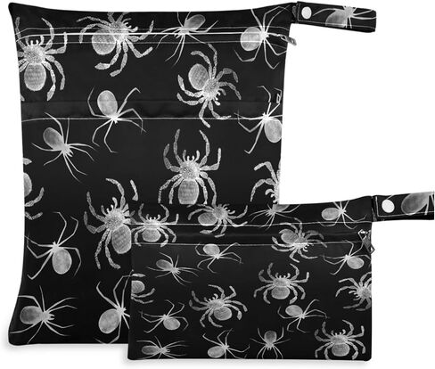 visesunny Music Lover Dinosaur 2Pcs Diaper Changing Totes Wet Bags with Zippered Pockets Washable Reusable Roomy Cloth Diaper for Travel,Beach,Daycare,Stroller,Dirty Gym Clothes,Wet Swimsuits,Toiletri in Saudi Arabia